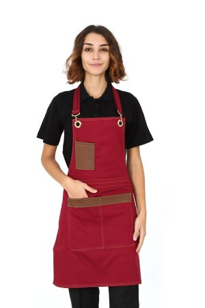 Cepli Bordo Askılı Önlük