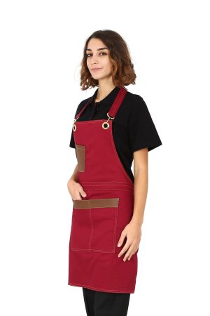 Cepli Bordo Askılı Önlük