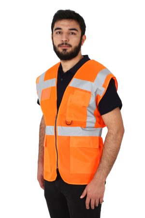 Turuncu Reflektörlü Yelek