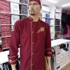 Bordo Aşçı Ceketi Gold Biyeli
